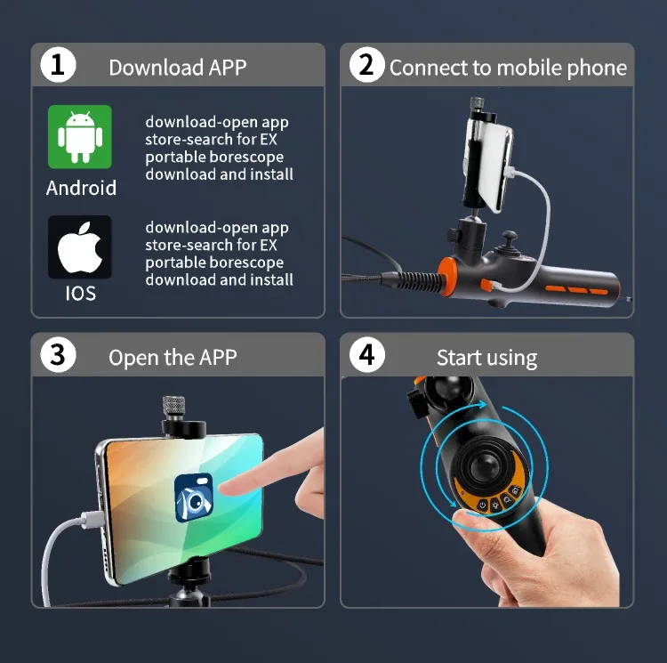 Car Inspection Endoscope Borescope Camera Portable HD Megapixel Camera Quickly generate detection report photo and video record - Image 3