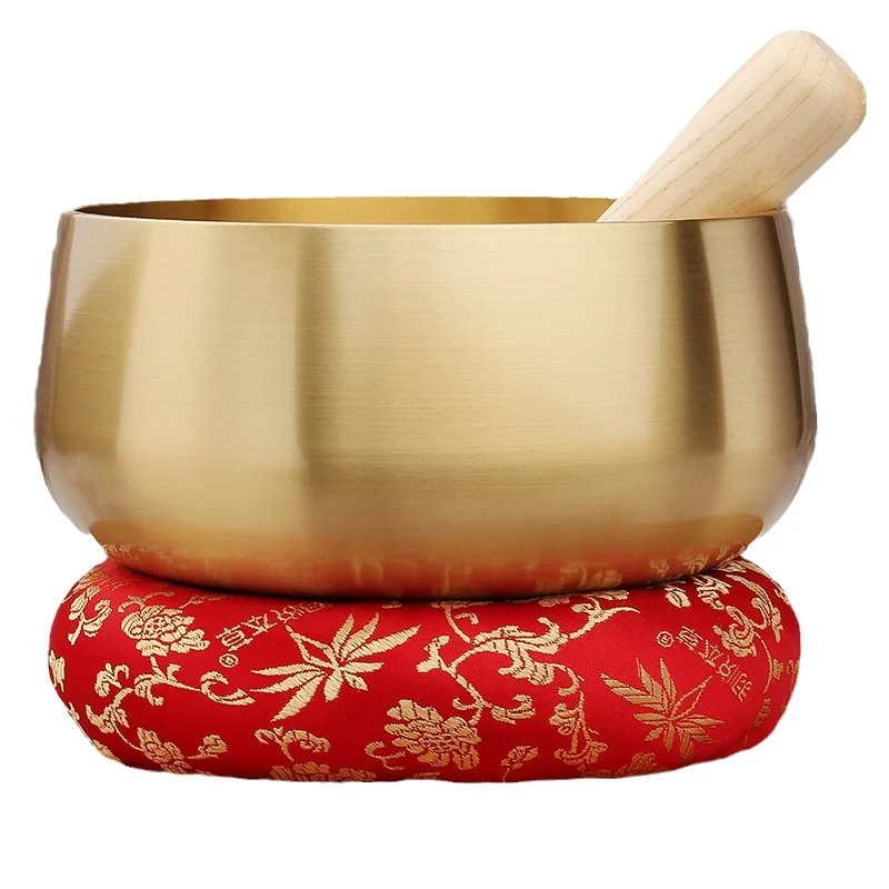Brass Ode Buddha's Sound Bowl Copper Brass Instrument Ring Copper Meditation Desktop Metal Ornaments Singing Bowl Pack of 10 - Image 4