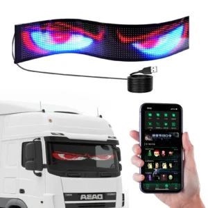 LOY New Arrivals USB Plug Dynamic Devil Eyes Auto Ambient Lights LED Display Panel Pack of 100