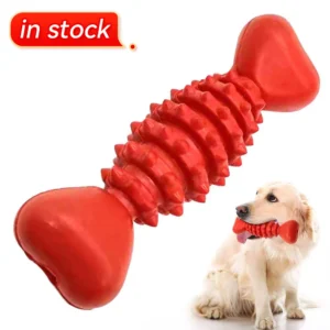 Natural Rubber Dog Bone Shape Teeth Cleaning Interactive Dog Toys Dog Teeth Cleaning Toy Pack of 2