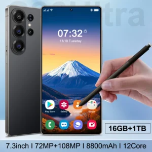 Bezel-Less Look S26 Ultra 5G Smartphone 16GB+1TB Storage Camera Unlocked Android Mobile Phone with Face ID Fingerprint Dual SIM