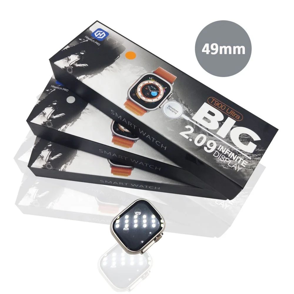 T900Ultra AMOLED Wireless Charging Smart Watch 49mm 2.09inch IPS Touch Screen Multi-function Smart Watch Wholesale