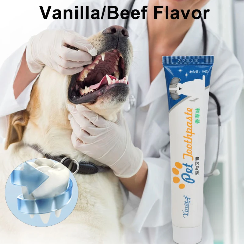 4pcs Pet Toothbrushes and Toothpaste Set Oral Hygiene Kit Cats Dogs Teeth Cleaning Toothpaste Kit Pack of 50 - Image 3