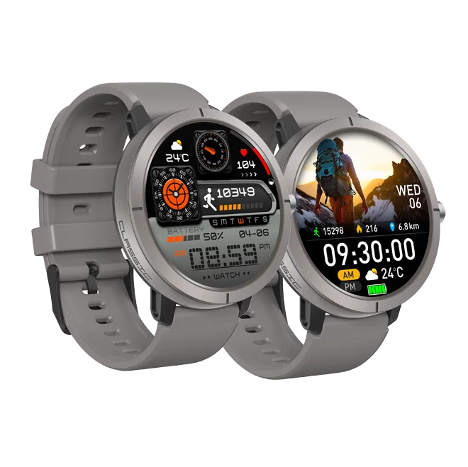 Smartwatch GPS 1.32Inch AMOLED GPS Compass 50Meters Waterproof Outdoor Health Monitoring Smart Watch for Men Women Pack of 3