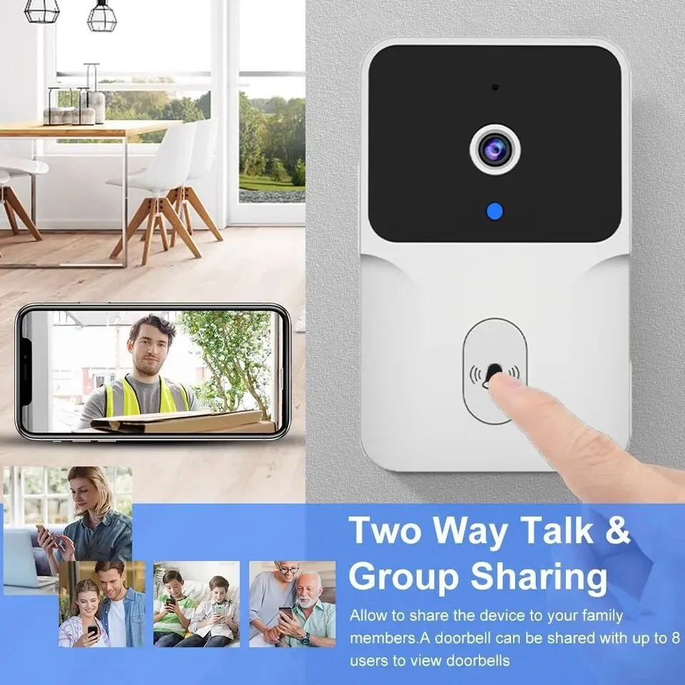 Multi Function High-Definition Anti-Theft Smart Doorbell Dual Way Intercom Wifi Wireless Doorbell 2.4G App Control Camera Video - Image 3