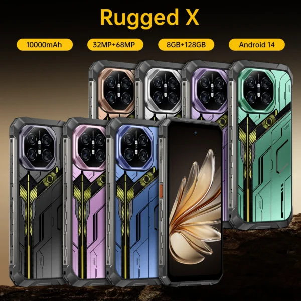 RuggedX 8GB+128GB IP68 Waterproof Dustproof NFC Fingerprint Rugged ...