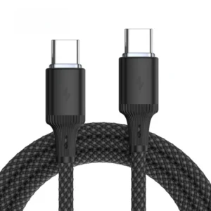 Factory Wholesale 1m 2m 60W Braided USB-C to USB-C Fast Charger Data Cable /16 iPad USB-C Kable for iPhone 15 Pack of 10