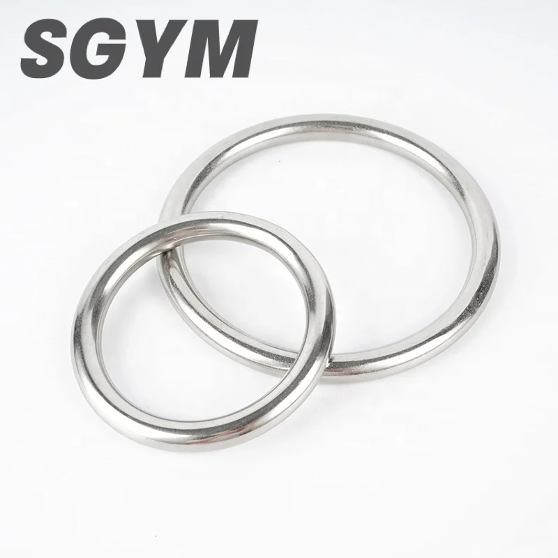 304 Stainless Steel Seamless Ring Welded Marine O-Ring Solid Round Smooth for Hanging Hammock Yoga DIY 30/40/50/60/80mm Pack of 50