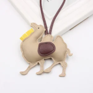 Camel Flying Wings Elephant Keychain PU Leather Animal PU Leather Hanger Cartoon Car Keyring Bag Pendant Car Accessory Jewelry Pack of 10