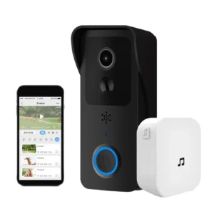 Tuya Smart 1080P OLED Outdoor Video Doorbell Camera Waterproof Plastic WiFi App Control Home Security Front Door Pack of 2