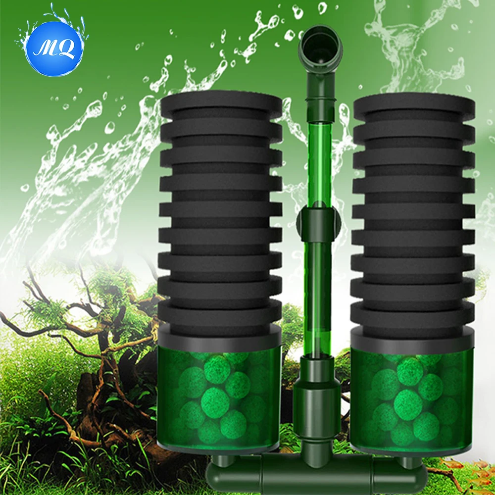 Eco-Friendly Plastic Aquarium Sponge Water Filter for Fresh and Salt Water Fish Tanks Pack of 2 - Image 4