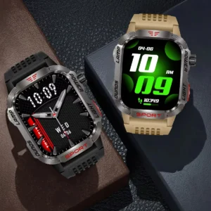 Men Sport Smart Watch 2.01 HD Screen Compass Message Reminder Flashlight 100+ Sport Modes Health Monitor Smartwatch FitCloudPro