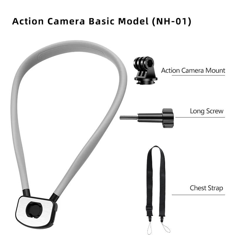 Soft Material Silicone Memory Metal Magnetic Neck Mobile Phone Holder Unlock POV Perspective 360 Camera Go Pro Action Camera Pack of 50 - Image 2