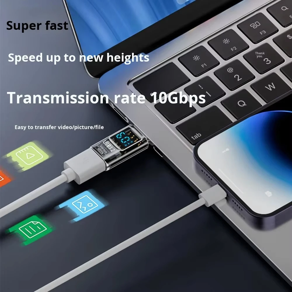 JILIAN USB 3.2 Digital Display Adapter DC PD Fast Charging 60W High-Power PC 40G High-Speed Transmission for Laptop/Camera/LED - Image 4