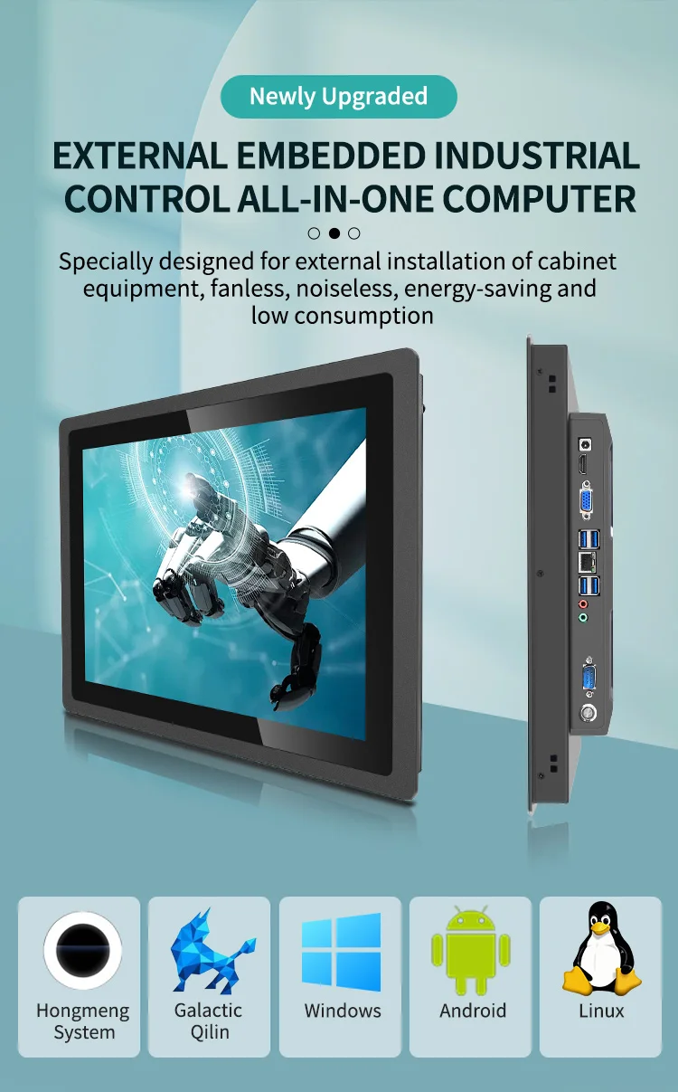 J6412 N100 10.4'' 12.1 15 Inch All-In-One Industrial Panel PC Quad Core RJ45 for Industrial Automation Accessories - Image 2