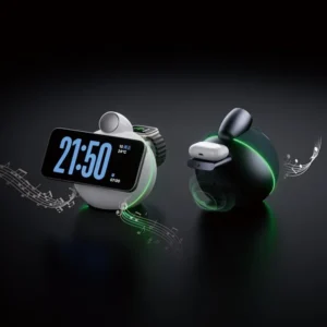 Luxury Multifunctional Conch Shape Wireless Charger With BT Speaker RGB Light 25W Charger Dropshipping X16 for iphone 15 Pro Max Pack of 2