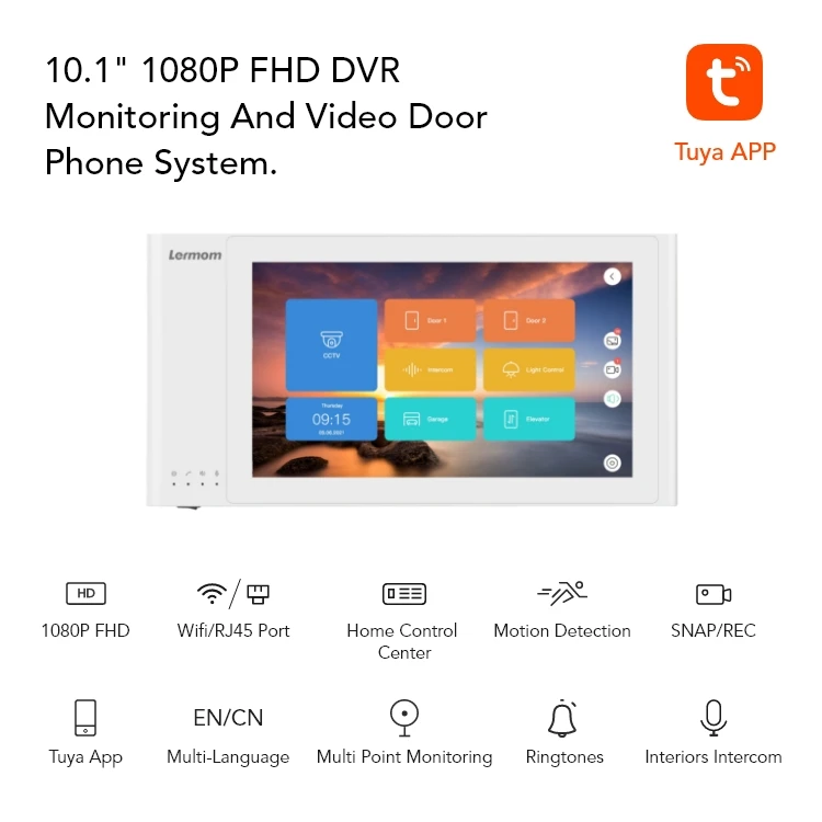 Home Villa Gate in Wall 2 Way Talking Wired Doorbell Camera Intercom System Steel Doorbell Button 4 Wire Video Door Phones Pack of 2 - Image 2