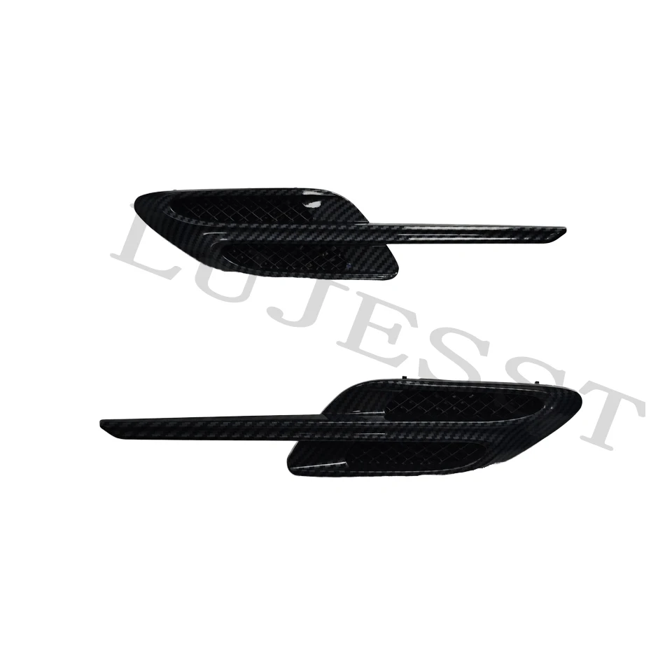 Car Parts Black Carbon Fiber Fender Grille Air Outlet Vent Grill for Bentley Continental GT 2016-2019 OEM 3W3821273 3W3821274 - Image 2
