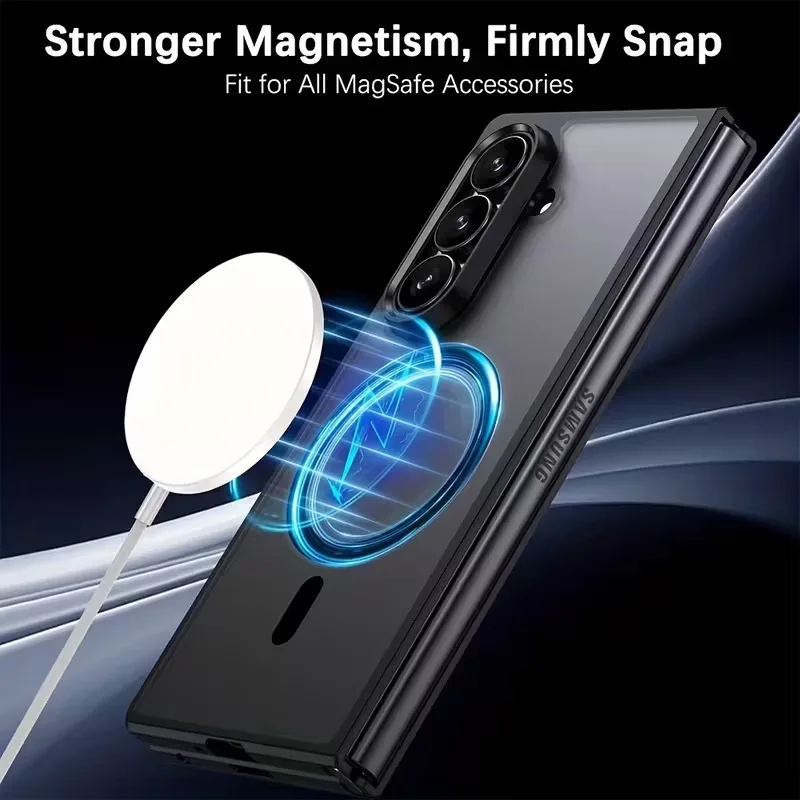 Matte Magnetic Case for Samsung Galaxy Z Fold 7 Full Cover Translucent Mobile Cases with Magnet for Z Fold7 New Products - Image 4