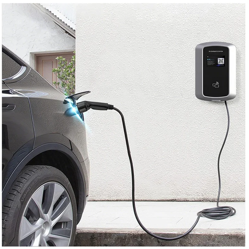 EV Wallbox Rapid Charging Station 22kW Overnight Charging Wallbox EV Charger Type 2 Eu Stock Fast Charger for Electric Vehicle