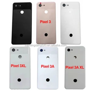 Ori Pixel 3 Phone Back Cover Glass With Camera Lens Replacement Rear Door Housing Pixel 3A XL 3XL Battery Back Cover for Google Pack of 2