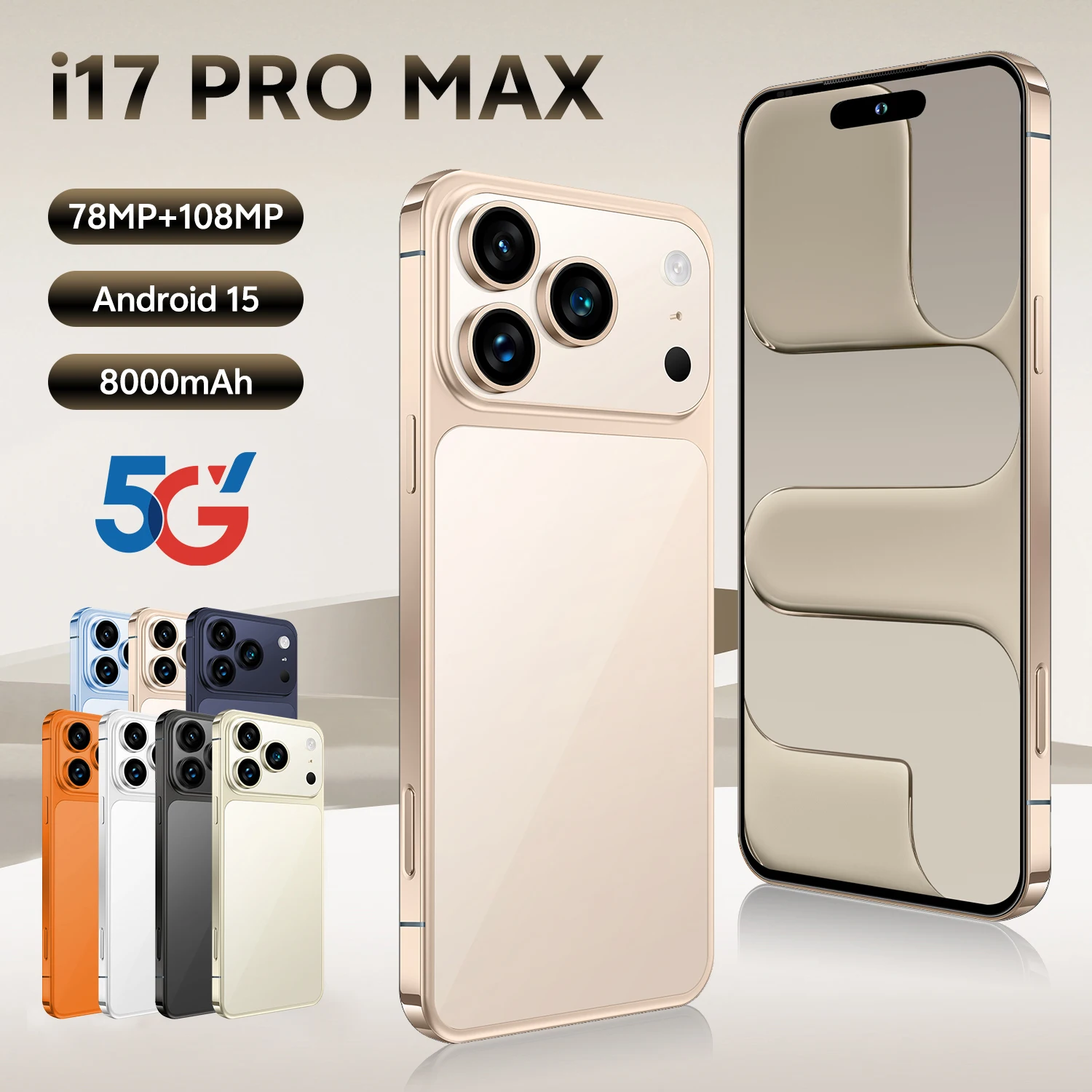Brand New Mobile I Phone I17 Pro 5G Smartphone Smart Phone 1T Cheap Smart Telephone for I17 Cell Phone - Image 4