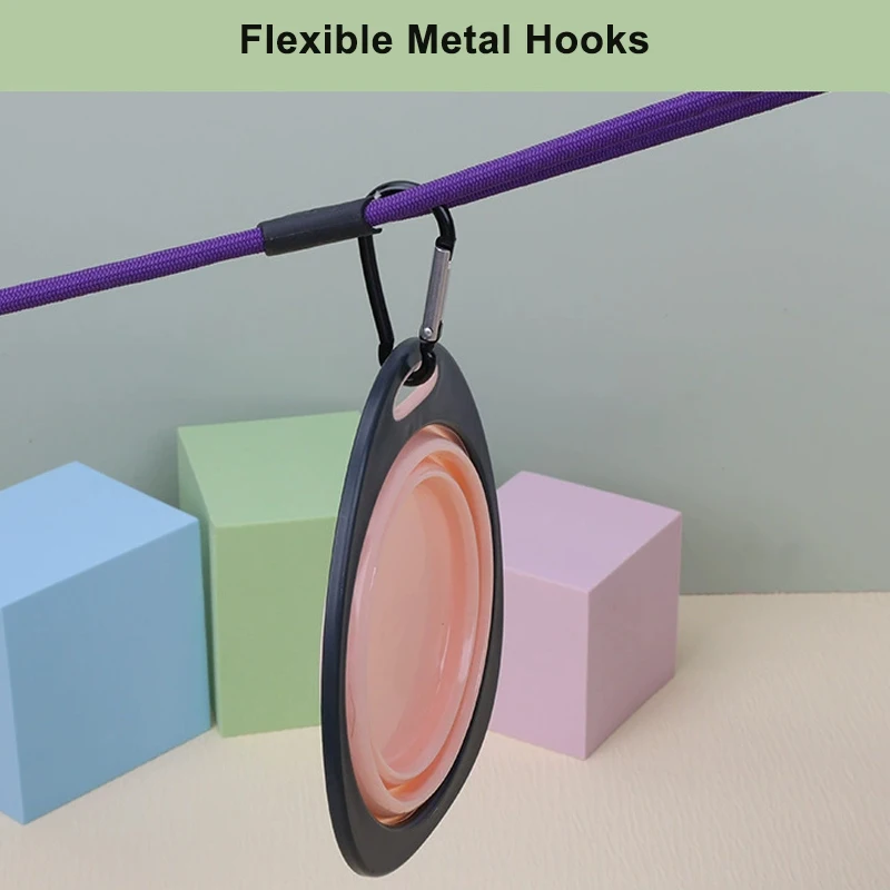 2-in-1 Pet Outdoor Traveling Folding Feeder Water Dish Cup Portable Water Bowl for Dogs Cats Pack of 50 - Image 4