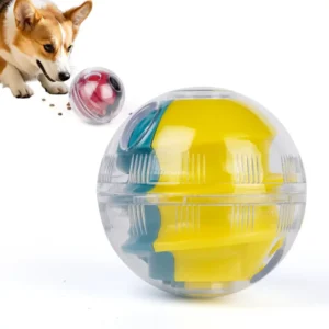 Dropshipping Clear Rotating Non-Toxic Dog Slow Feeder Ball Interactive Plastic Leakage Food Bite Resistant Pet IQ Treat Toy Pack of 2