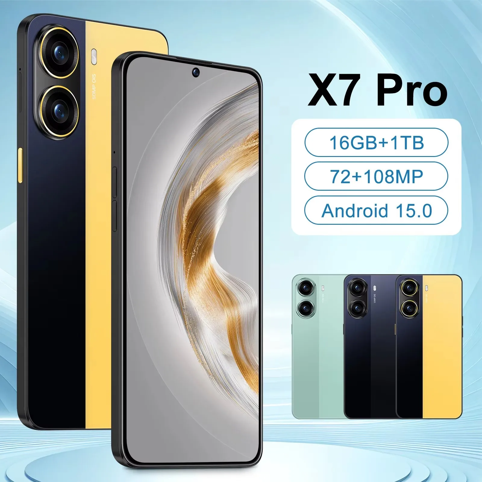 Wholesale All New X7 Pro 6.56 Inch HD Screen LED CDMA Interface 5G Global Android 14 Smartphone - Image 4