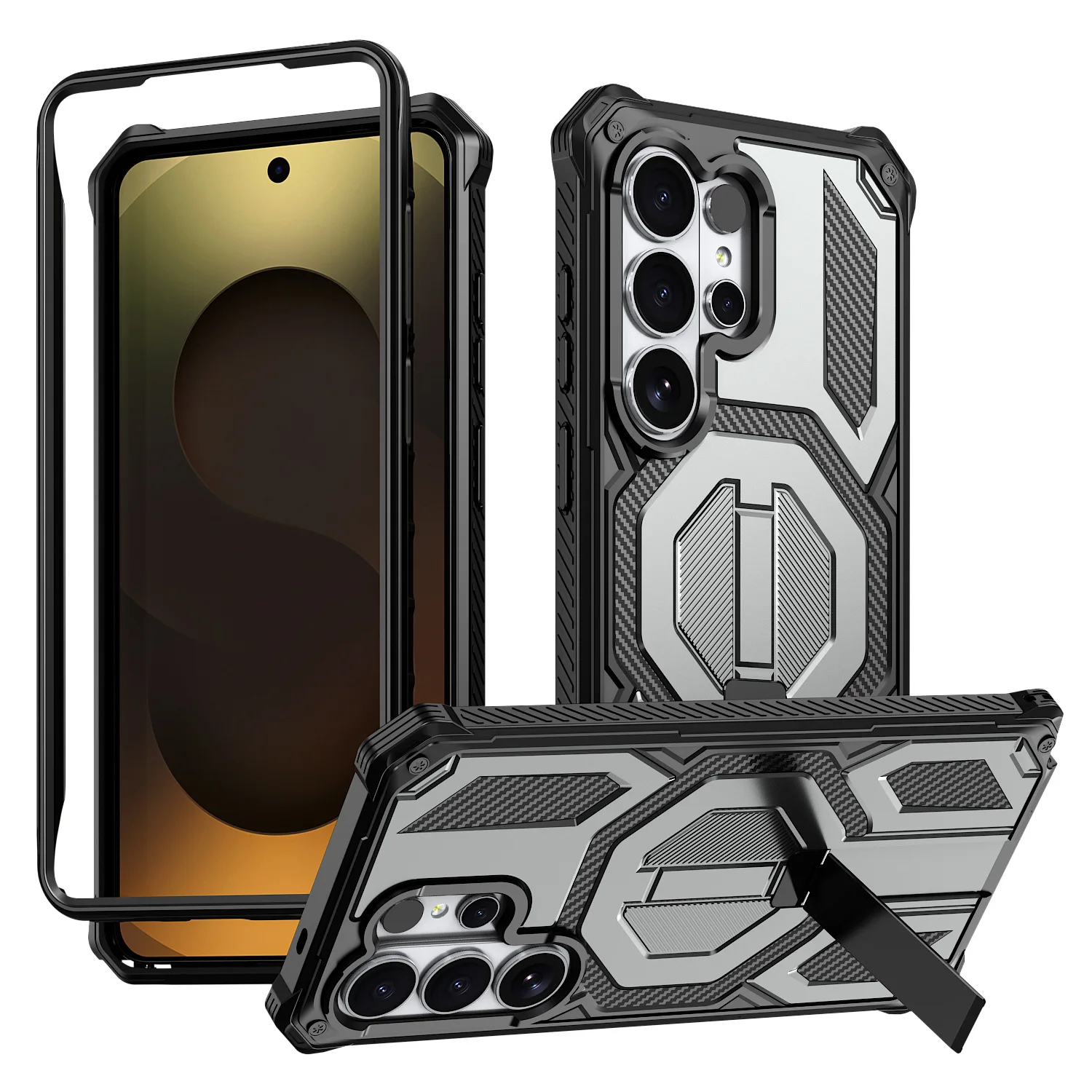 Explorer 3-in-1 Rugged Case with Front Frame - Shockproof Full Protection for Samsung Galaxy S26 Ultra S25 Ultra Pack of 10