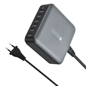 285W 6-Port GaN Charging Station, PD3.0 100W & 65W & 20W Fast Charging Travel Charger for Multiple Devices, Multiport 6-in-1 Hub
