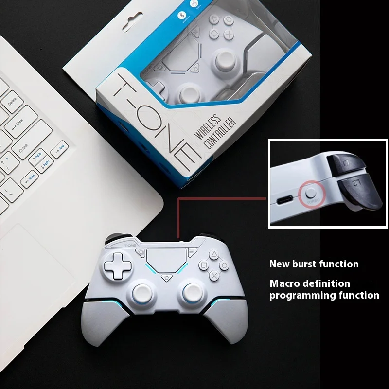 P4 Pro Slim Wireless Joystick Game Controller for One S PC Ergonomic Eco-Friendly Vibration Control Dual Connection 2.4GHz BT - Image 3