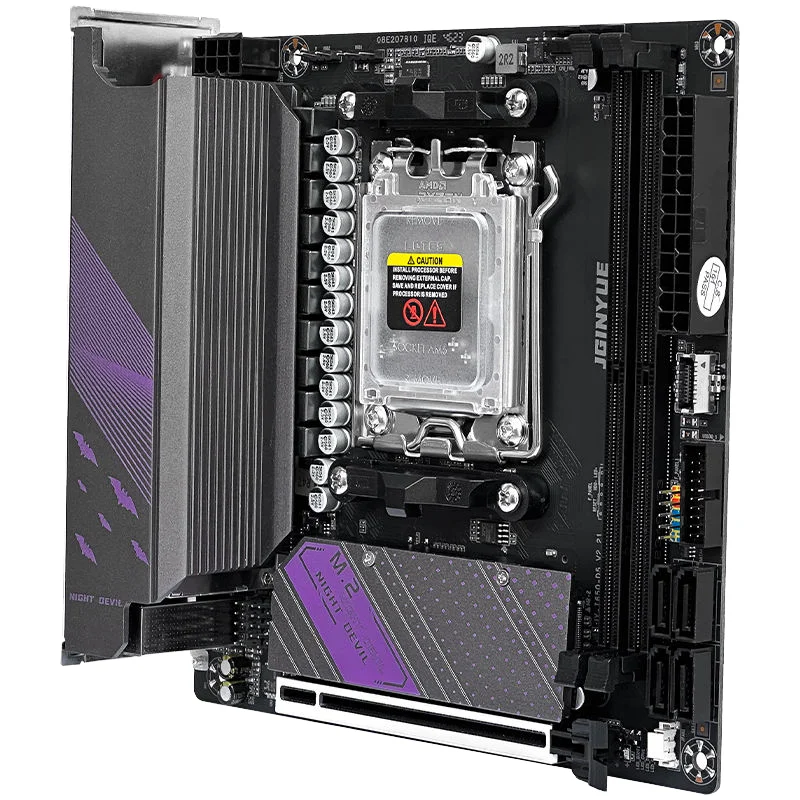 JGINYUE B650i Night Devil AM5 DDR5 Motherboard Supports R7000 Series CPU Processors DDR5 ITX Motherboard - Image 2