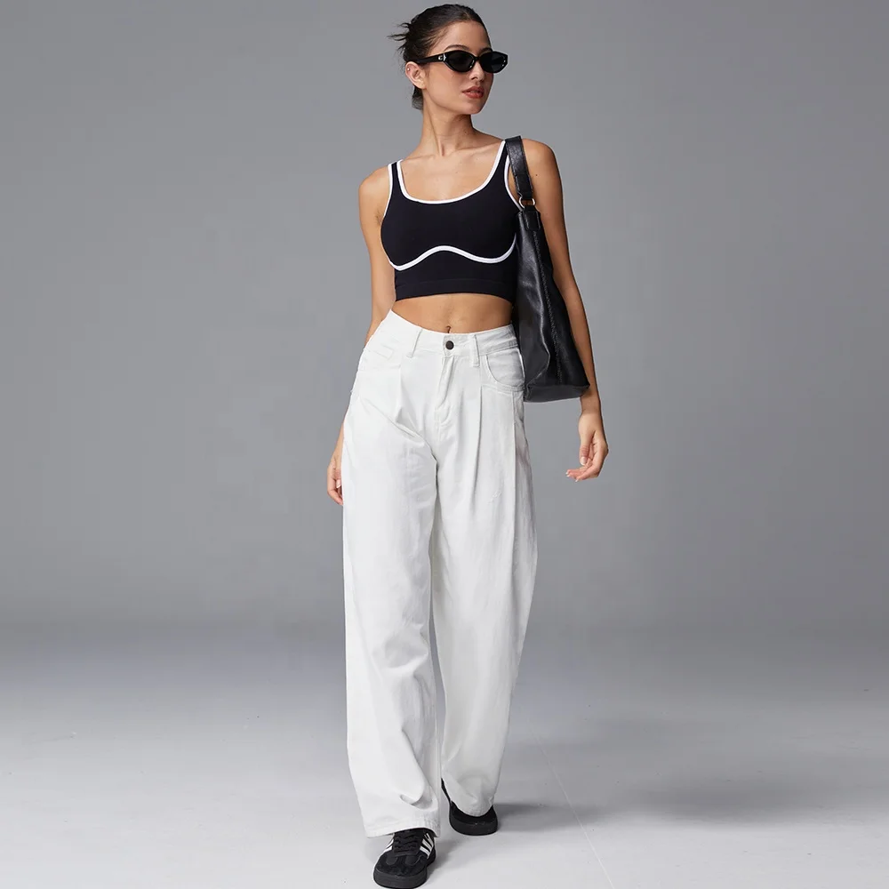 Black Simple Slimming Effect Beautiful Back Design High-Elasticity Sports Underwear Slimming Yoga Bra Pack of 2 - Image 2