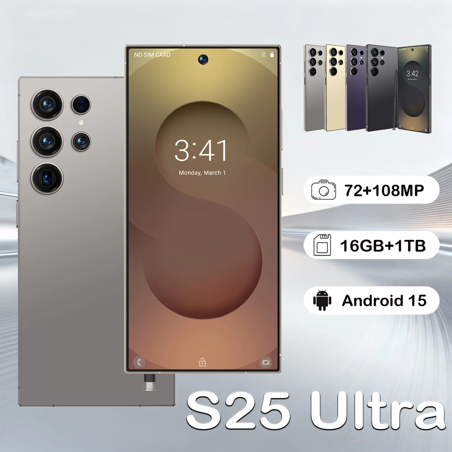Stylish Brand New Unlocked S25 Ultra Android 13 Phone 16GB+1TB 8-Core 6.8 Inch Screen Dual Sim 48MP Camera Smartphone - Image 2