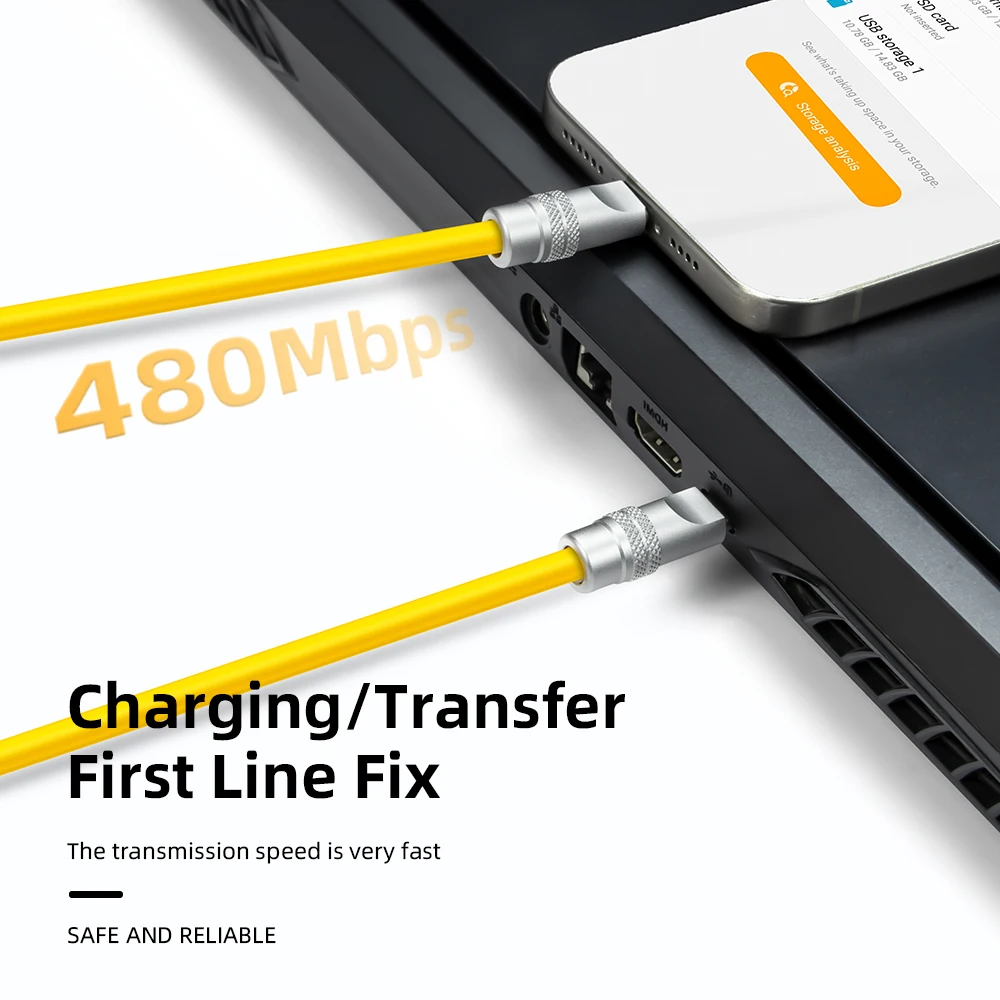 240W Chubby C-C Spring Coiled Spiral Curly Soft Liquid Silicone Aluminum USB-C to USB-C Data Charging Cable for Iphone - Image 3