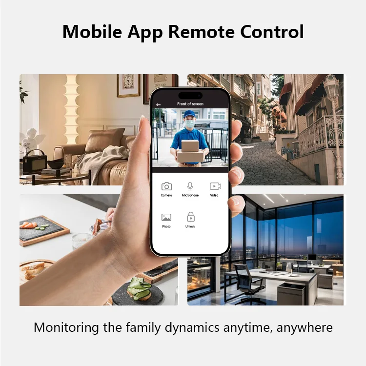 Factory Customized OEM 7-Inch IP-Tuya App Mobile Monitoring LED Doorbell Button TCP Video IP Intercom - Image 4