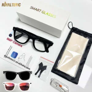 W610 Fashion Outdoor AI Smart Glasses with 8MP 4K Camera WIFI Transfer IP65 Waterproof BT Audio Sunglasses for Women Men Pack of 5