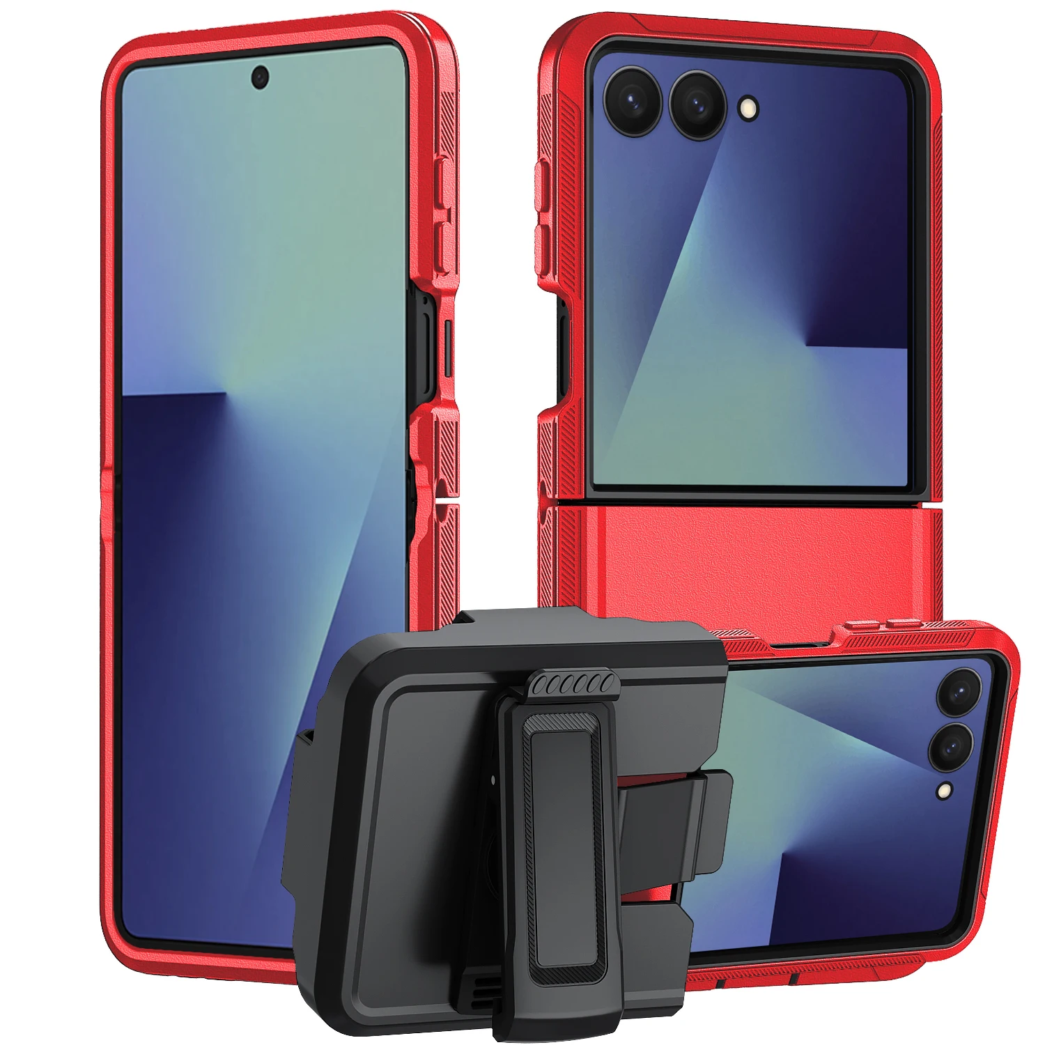 Heavy Duty Holster case for Samsung Z Flip 7 Rugged Belt Clip Defender case Pack of 50