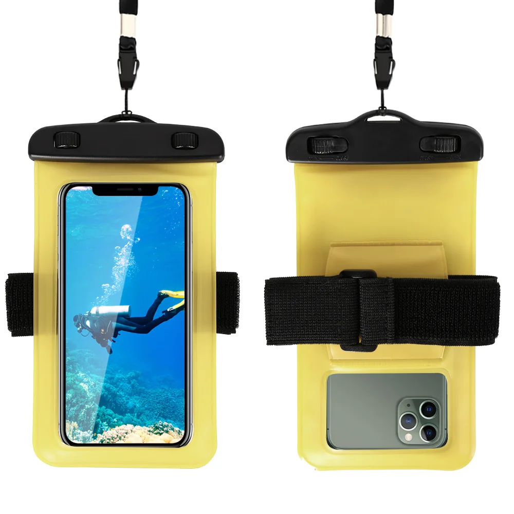 Mobile Phone Waterproof PVC Bag Outdoor Rafting Swimming Universal Beach Surfing ArmBag Touch Screen Waterproof Phone Bag Pack of 20 - Image 2
