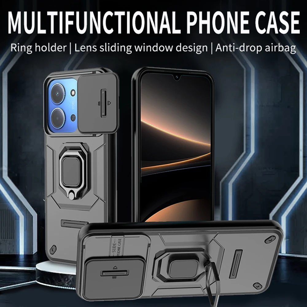 For Xiaomi Redmi 15C 4G 171mm Case Shockproof Armor Magnetic Holder Ring Case for Redmy 15C 15 C Redmi15C 4G Lens Protect Cover Pack of 10 - Image 3