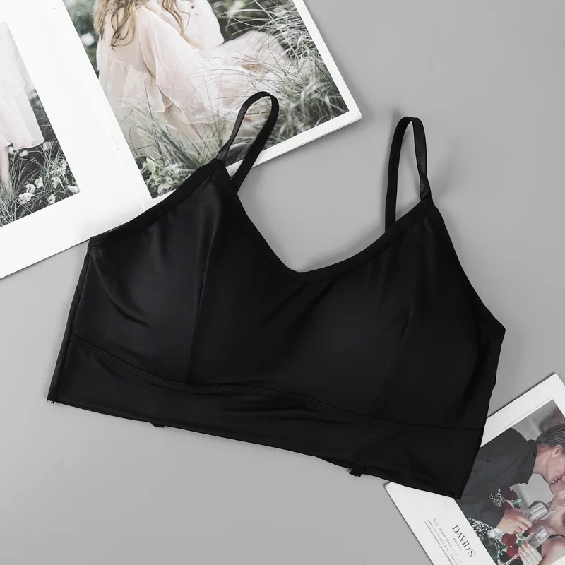 Women's Comfortable Seamless Sports Bras Top Support Vest Lace Decoration No Steel Ring Plus Size Yoga Fitness Sleep Bra Vest Pack of 3 - Image 2