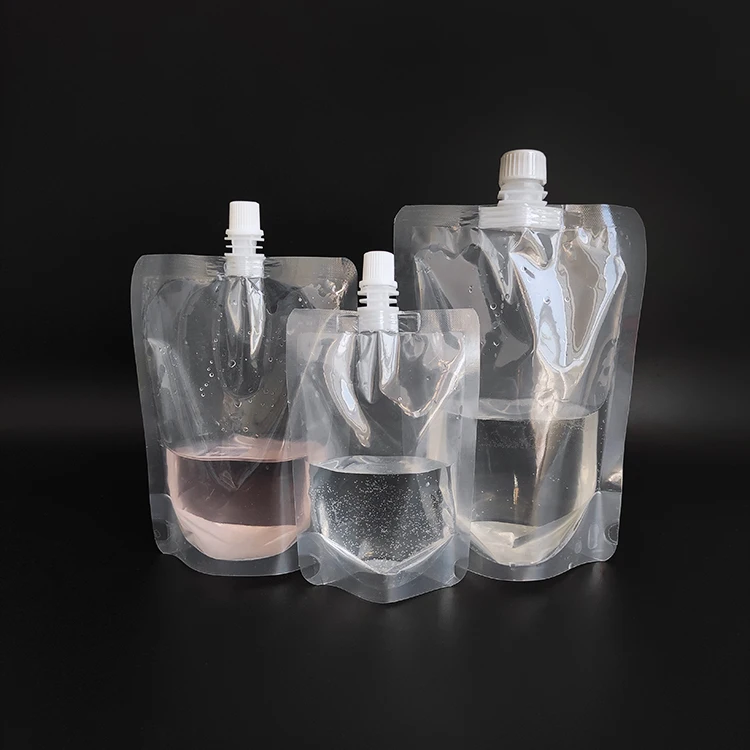 Wholesale 8 oz 250ml Transparent clear Refillable Juice Beverage Liquid Packaging Spout Pouch Pack of 200 - Image 2