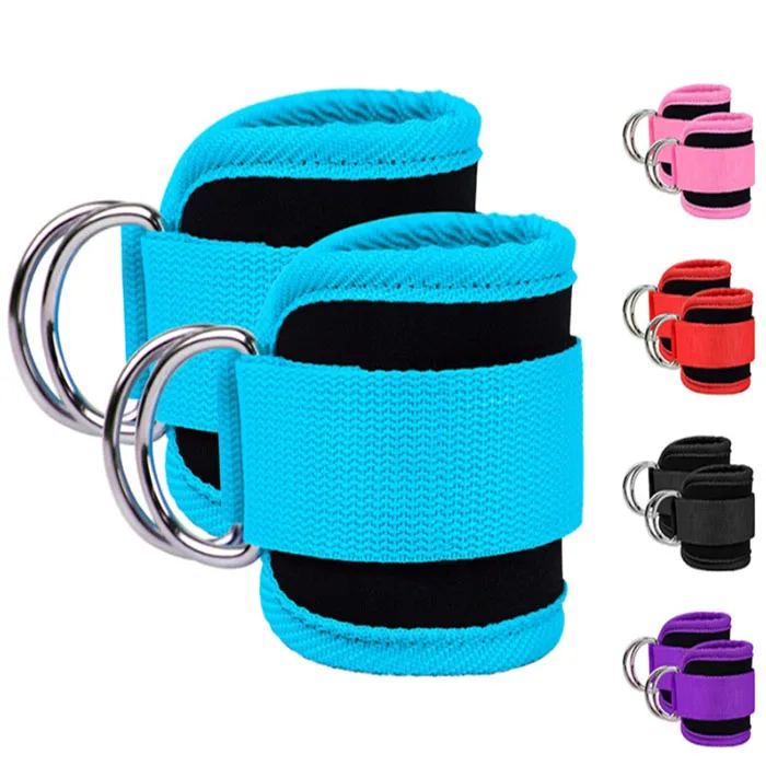 Customized Exercise Adjustable Gym Neoprene Ankle Straps for Cable Machine Ankle Weight Straps Pack of 50