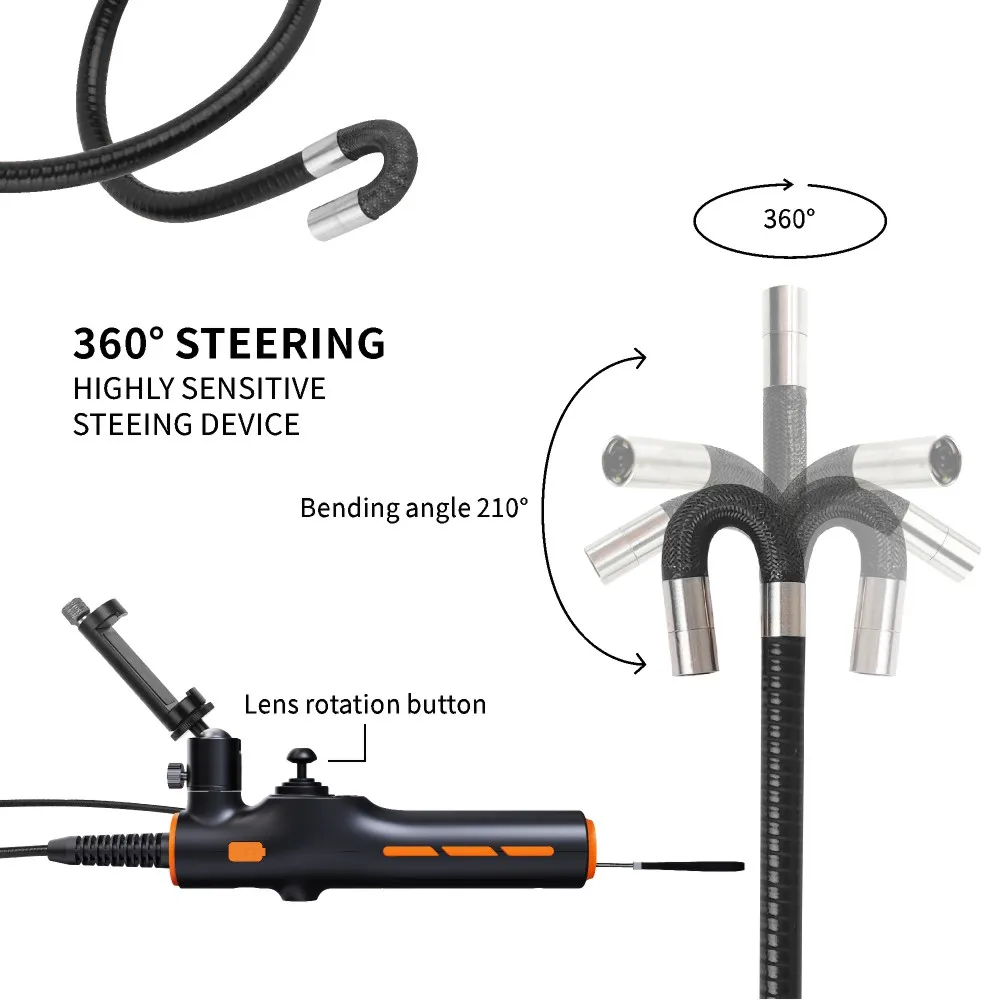 Newest IP67 Waterproof 1080 Inspection Camera 360 Endoscope Camera for Mobile Compatible With IOS and Android - Image 3