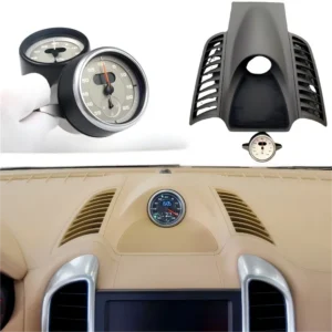 Analog Sport Chrono Stopwatch Dashboard Cover for Porsche Cayenne 2011-2017 Auto Electronics Interior Modification