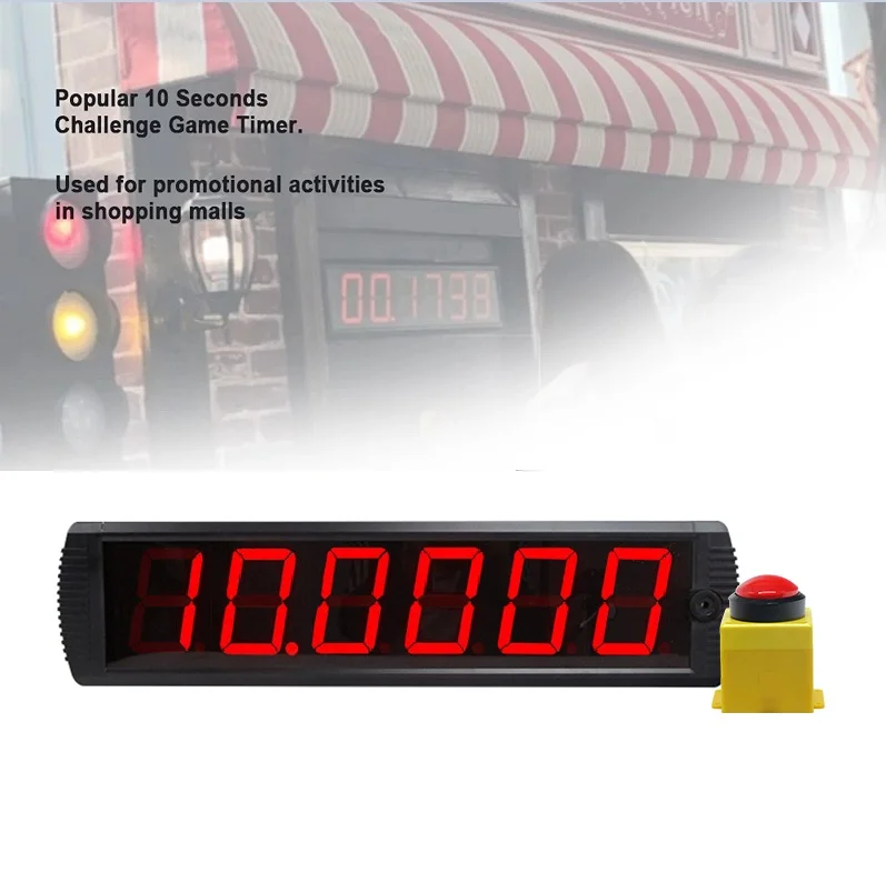 GANXIN Free-order Challenge 10 Seconds Timing Stopwatch Clock Programmable LED Digital Games Clock for Sales Promotions Discount
