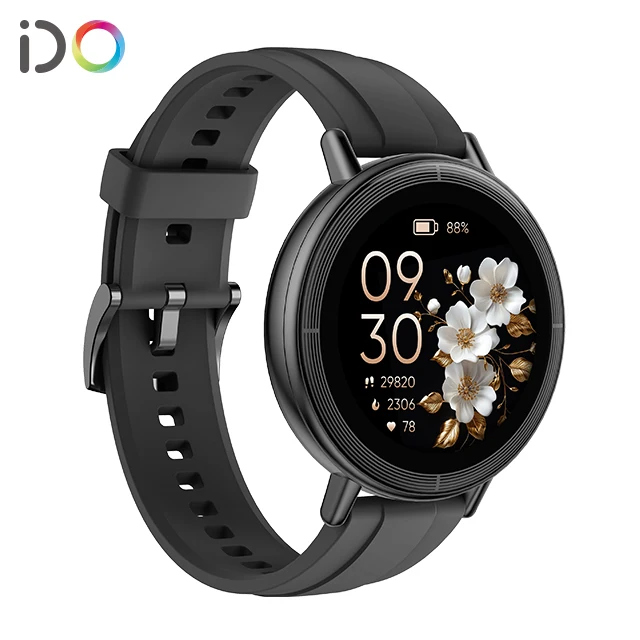 Men's Women's Digital Smart Fitness Watch 1.27inch TFT Screen Heart Rate Monitor Activity Tracker IP68 Waterproof Silicone