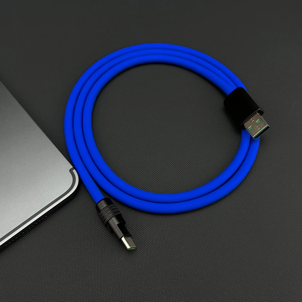 120W Chubby 2.0 USB C Fast Charging Cable Silicone Soft Durable USB C Cable Extra Thick Charger Cord Compatible with IPhone17 15 - Image 4