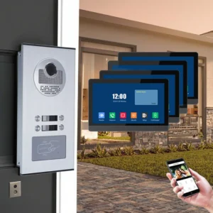 Factory Customized OEM 7-Inch IP-Tuya App Mobile Monitoring LED Doorbell Button TCP Video IP Intercom